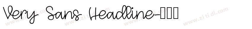 Very Sans Headline字体转换
